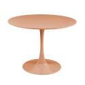 Table à manger ronde en mélaminé et métal 4 personnes