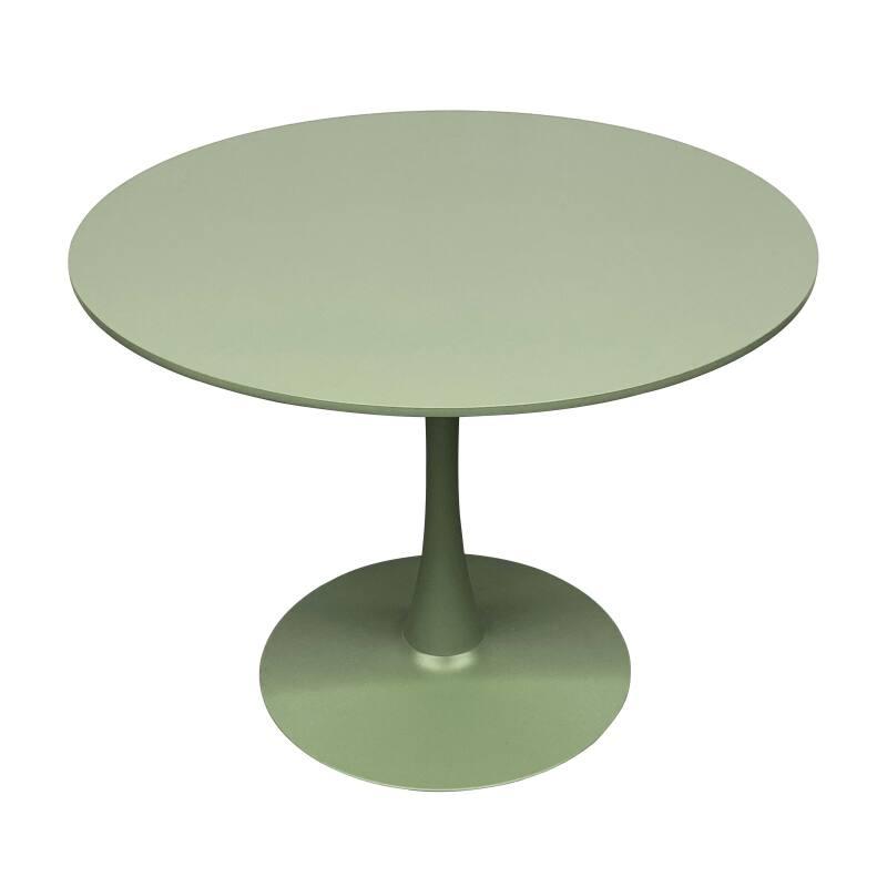 Table à manger ronde en mélaminé et métal 4 personnes