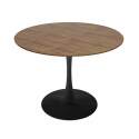 Table à manger ronde en mélaminé et métal 4 personnes