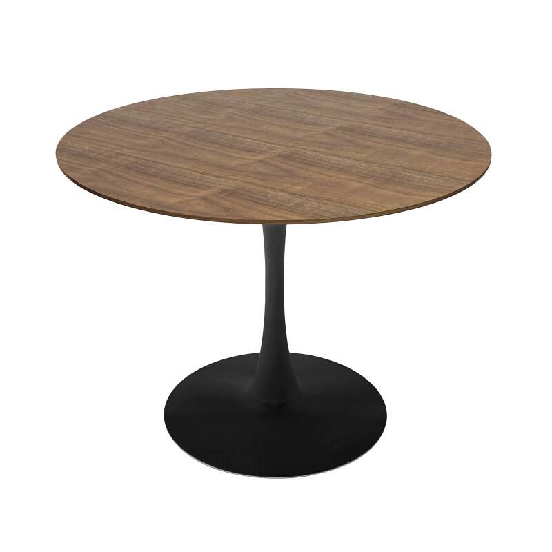 Table à manger ronde en mélaminé et métal 4 personnes