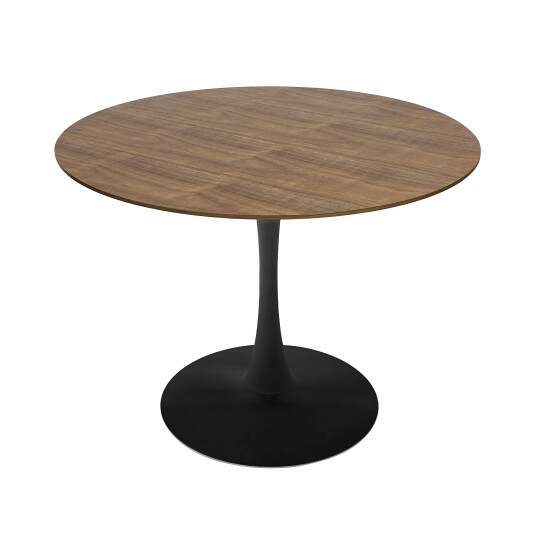 Table à manger ronde en mélaminé et métal 4 personnes