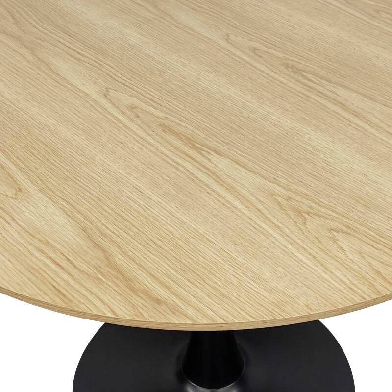 Table à manger ronde en mélaminé et métal 4 personnes (3/5)