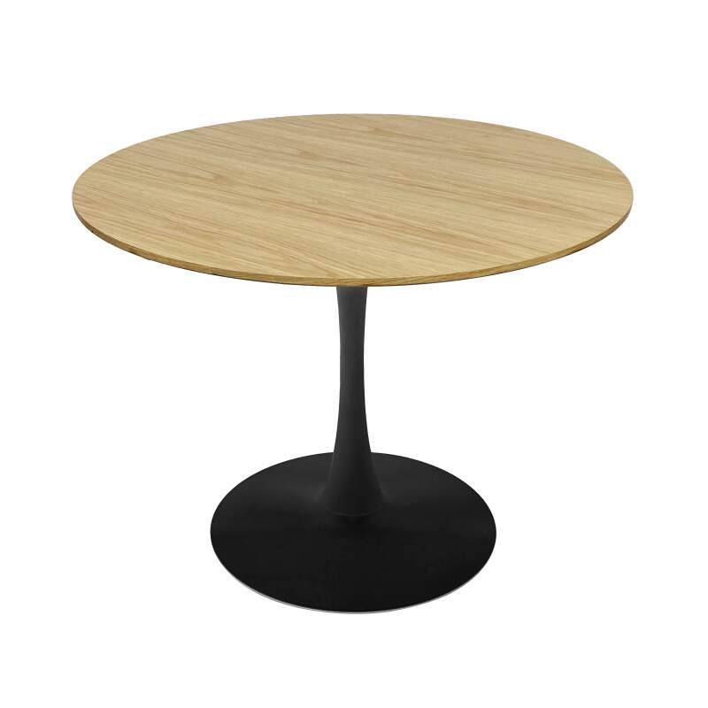 Table à manger ronde en mélaminé et métal 4 personnes