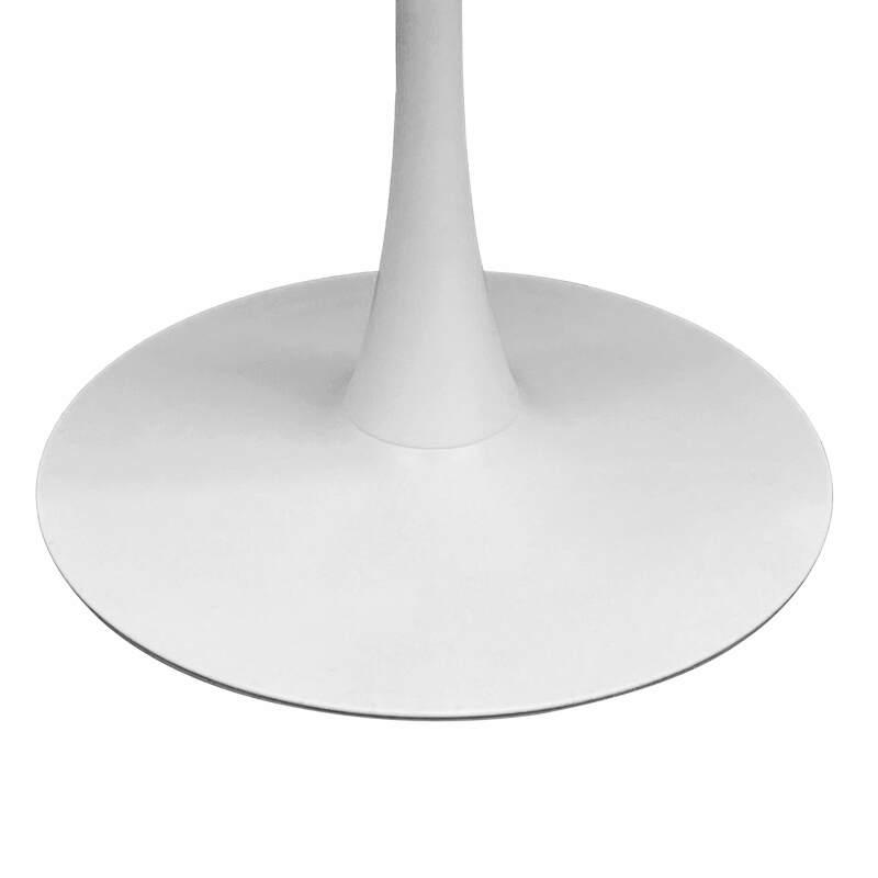 Table à manger ronde en mélaminé et métal 4 personnes