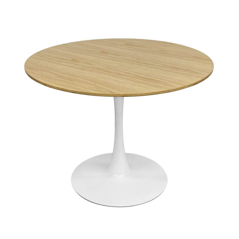 Table à manger ronde en mélaminé et métal 4 personnes