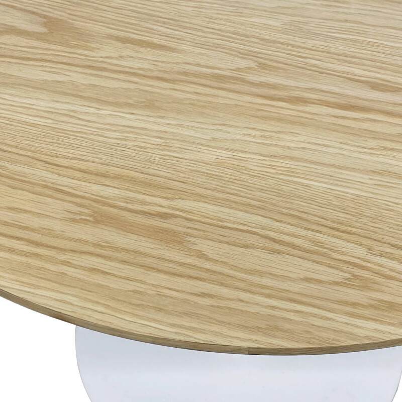 Table à manger ronde en mélaminé et métal 4 personnes