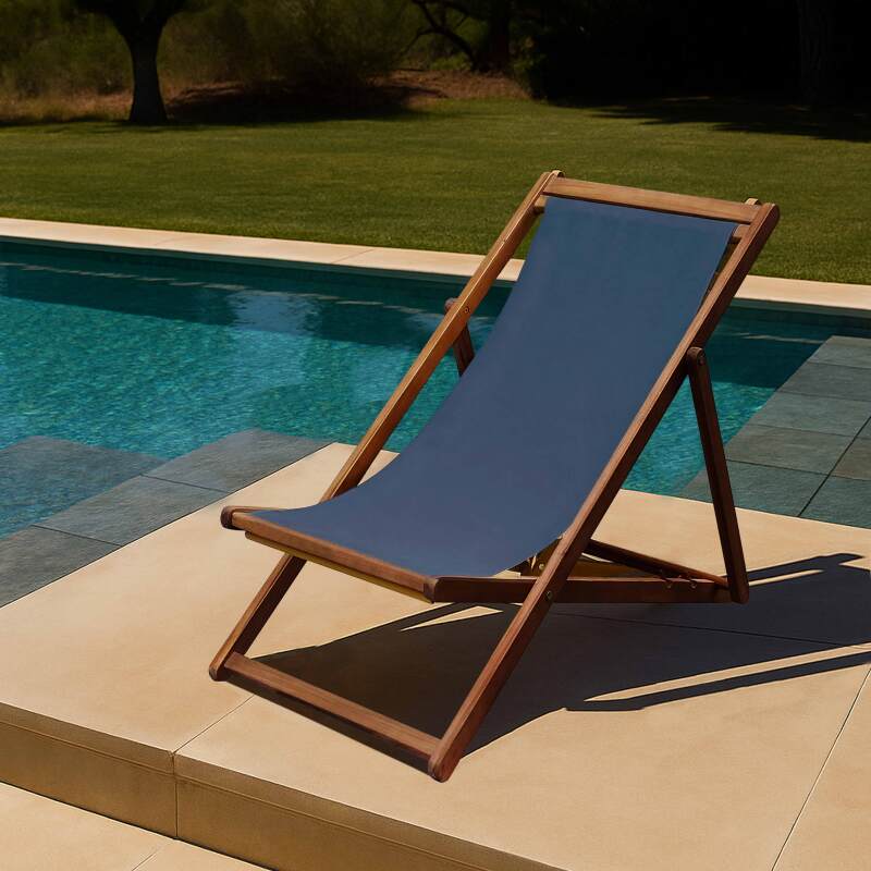 Lot de 2 chiliennes en acacia FSC® 100% inclinables 3 positions