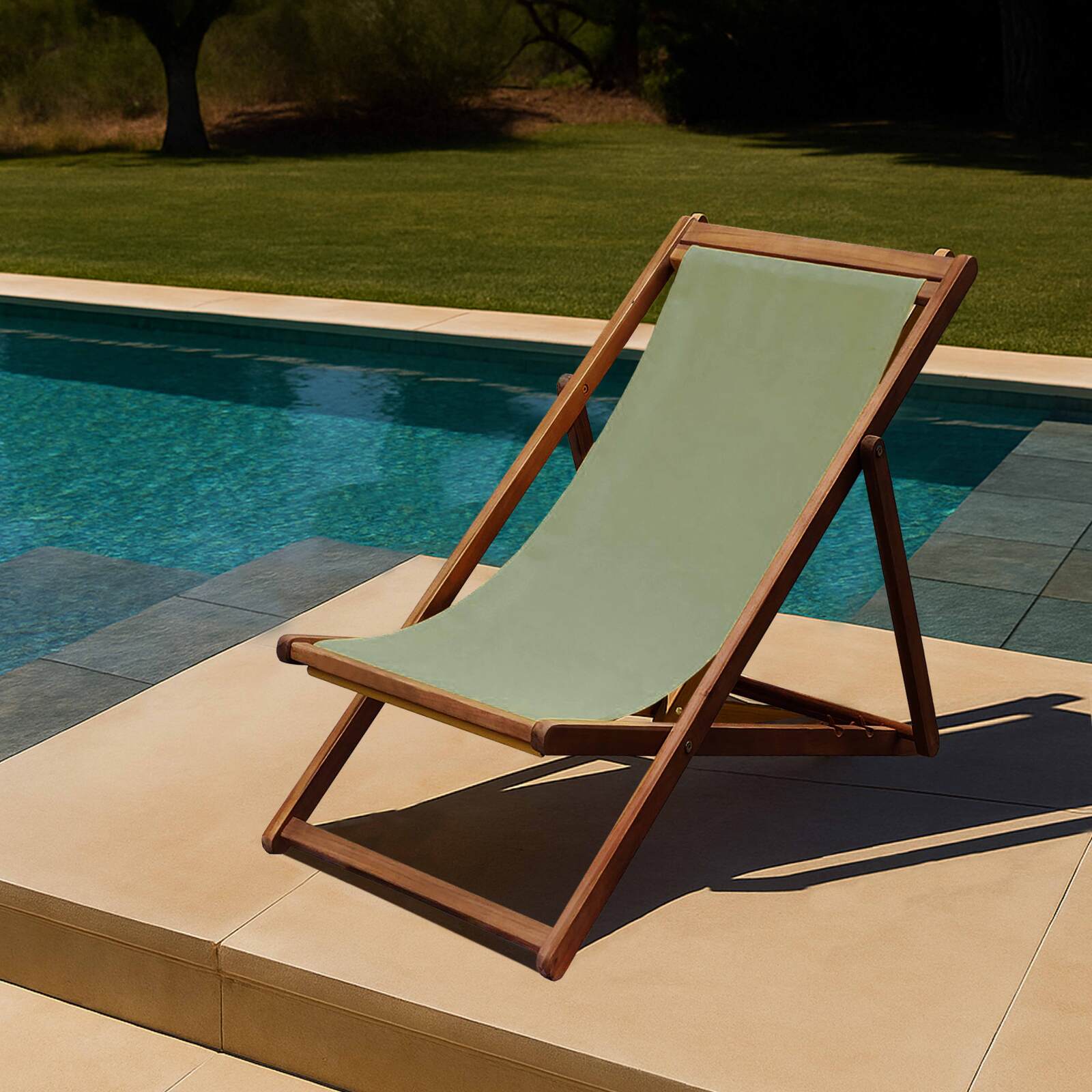 Lot de 2 chiliennes en acacia FSC® 100% inclinables 3 positions