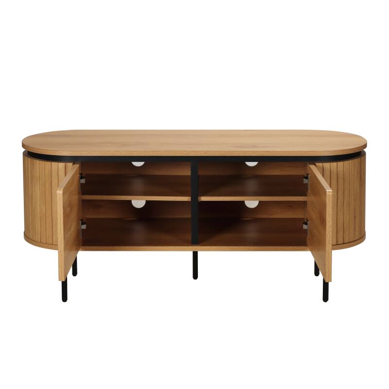 Meuble TV 120 cm en mélaminé design  (3/8)