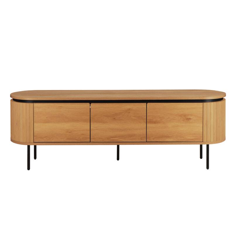 Meuble TV 160 cm en mélaminé design  (2/6)