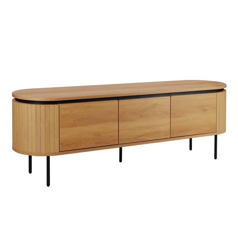 Meuble TV 160 cm en mélaminé design 