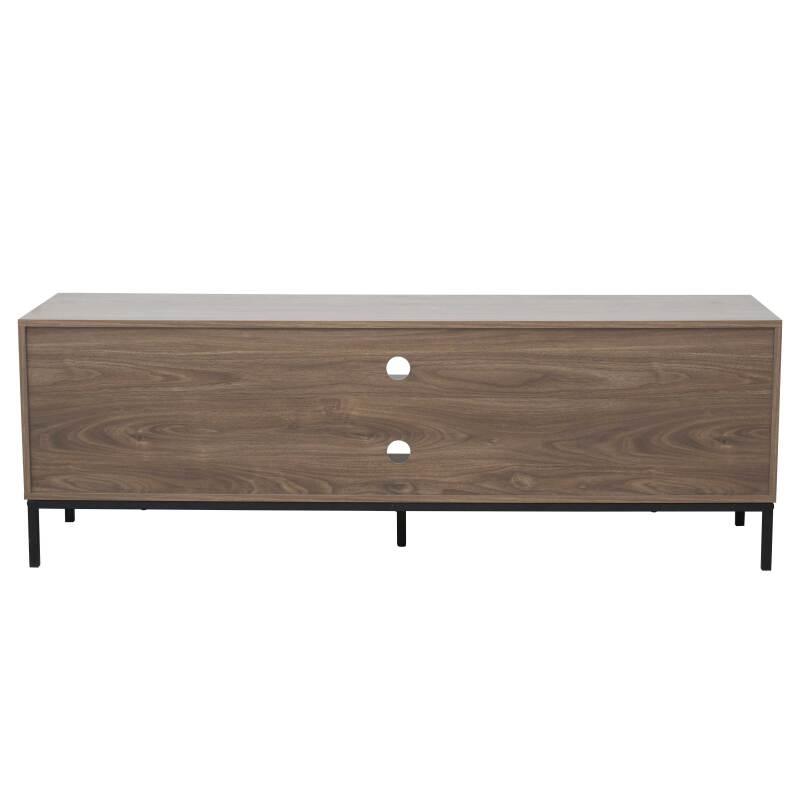 Meuble TV 160 cm en mélaminé effet bois scandinave (4/6)