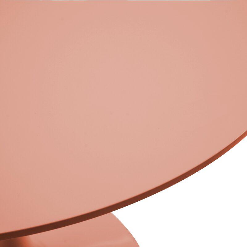 Table à manger ronde en mélaminé et métal 4 personnes (4/5)