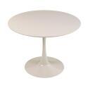 Table à manger ronde en mélaminé et métal 4 personnes