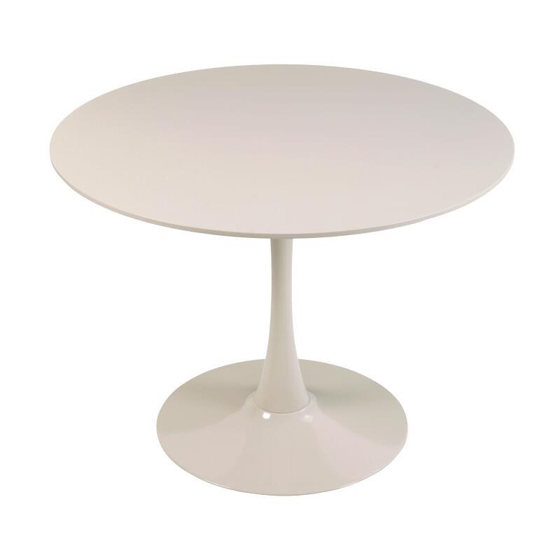 Table à manger ronde en mélaminé et métal 4 personnes