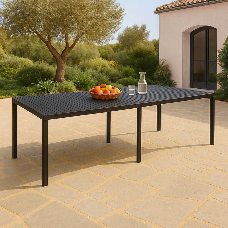 Table de jardin extensible en aluminium 2 à 10 personnes 52/260x100 cm