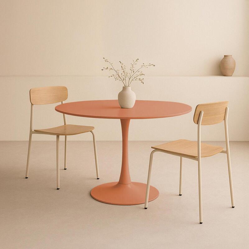 Table à manger ronde unis 4 personnes (2/5)