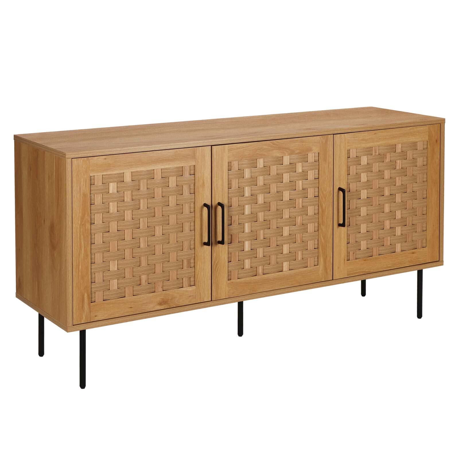 Buffet effet bois 2 portes 150 cm 