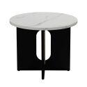 Table basse effet marbre ronde Ø50 x 40 cm