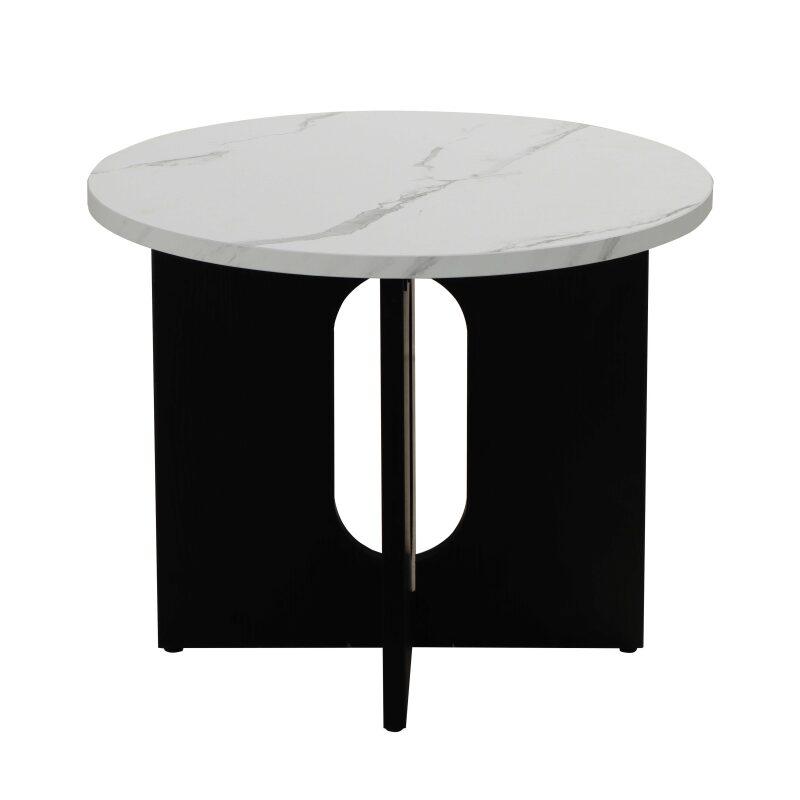 Table basse effet marbre ronde Ø50 x 40 cm (2/5)