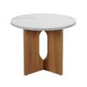 Table basse effet marbre ronde Ø50 x 40 cm