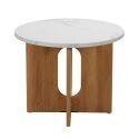 Table basse effet marbre ronde Ø50 x 40 cm