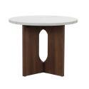 Table basse effet marbre ronde Ø50 x 40 cm