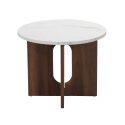 Table basse effet marbre ronde Ø50 x 40 cm