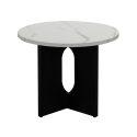 Table basse effet marbre ronde Ø50 x 40 cm