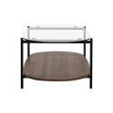 Table basse en verre ovale 120 x 55 x 40 cm