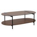 Table basse en verre ovale 120 x 55 x 40 cm