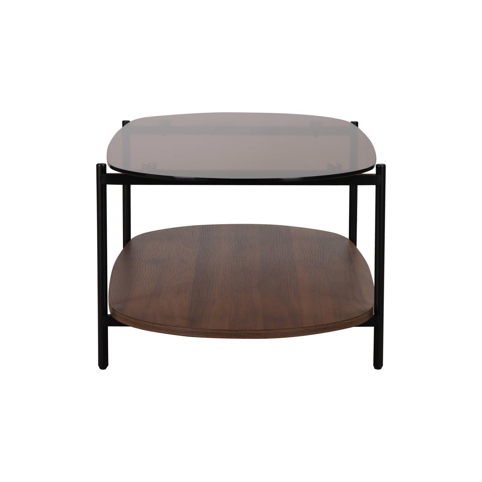 Table basse en verre ovale 120 x 55 x 40 cm 