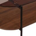 Table basse en verre ovale 120 x 55 x 40 cm