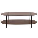 Table basse en verre ovale 120 x 55 x 40 cm