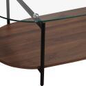 Table basse en verre ovale 120 x 55 x 40 cm