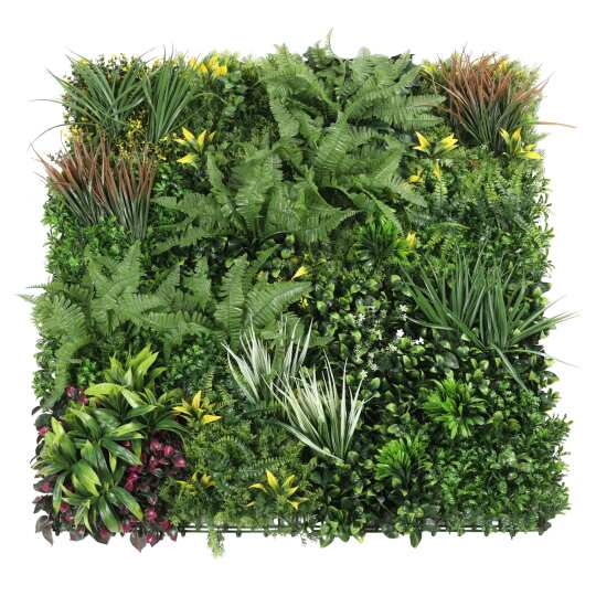 Mur végétal artificiel jardin botanique premium intérieur et extérieur 100x100 cm