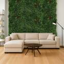Mur végétal artificiel nature fleurie prémium intérieur et extérieur 100x100 cm