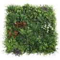 Mur végétal artificiel nature fleurie prémium intérieur et extérieur 100x100 cm
