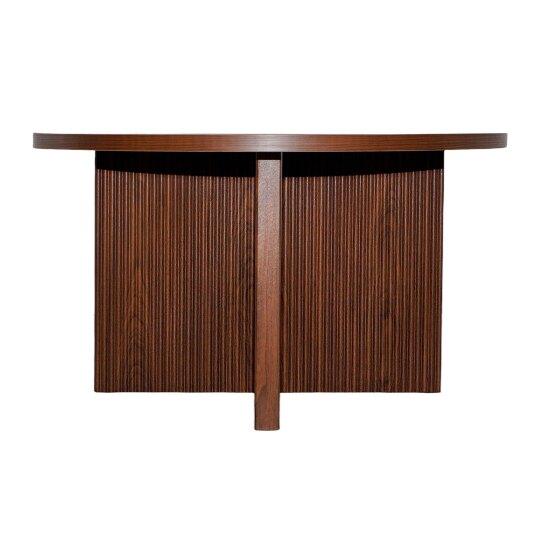 Table basse effet bois ronde Ø80 x 45 cm | Oviala