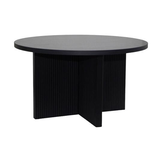 Table basse effet bois ronde Ø80 x 45 cm | Oviala