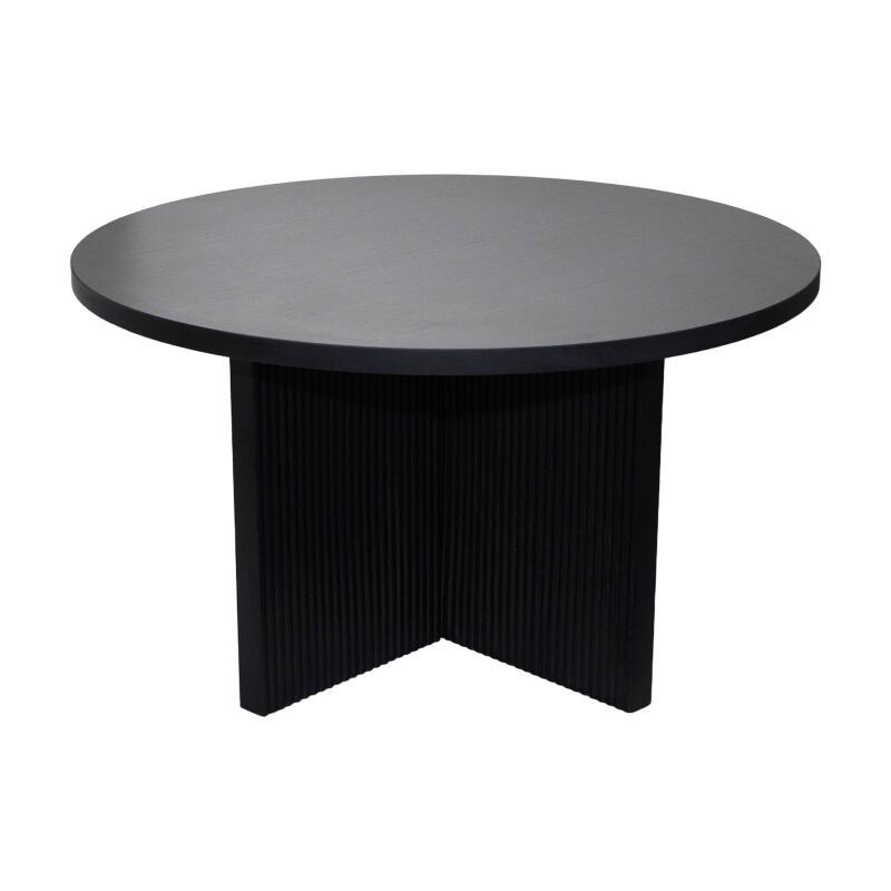 Table basse effet bois ronde Ø80 x 45 cm    (3/7)