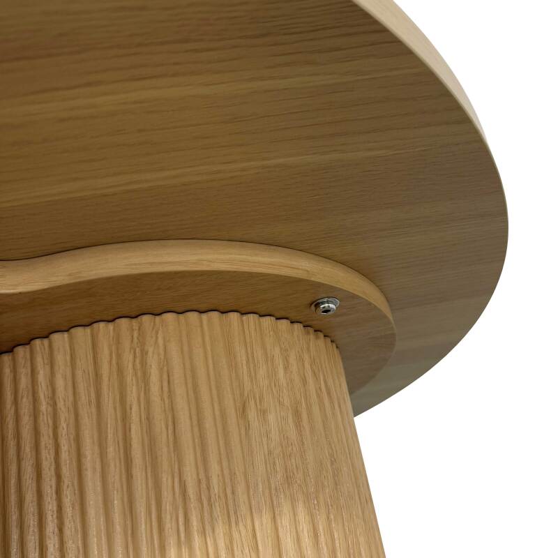 Table basse effet bois ronde Ø80 x 45 cm    (4/6)