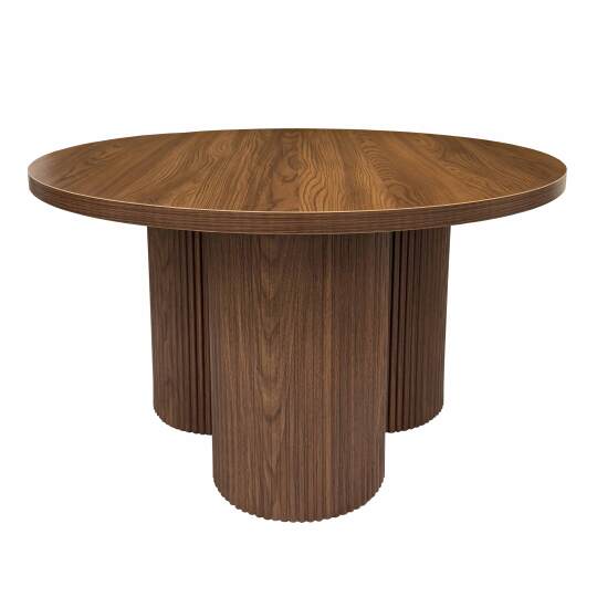Table basse effet bois ronde Ø80 x 45 cm