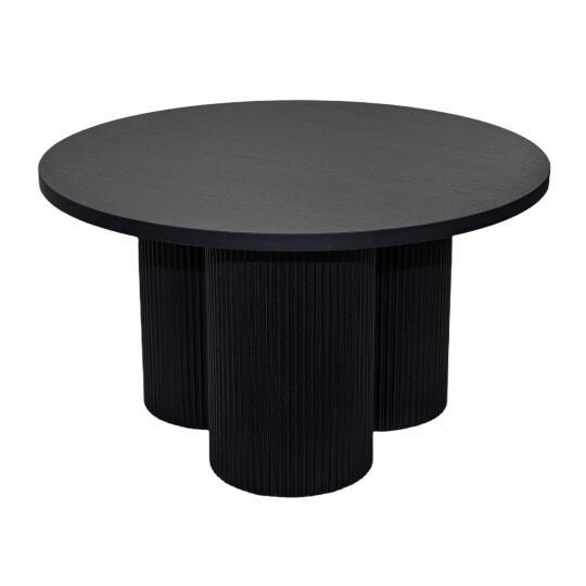 Table basse effet bois ronde Ø80 x 45 cm | Oviala