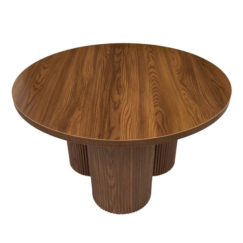 Table basse effet bois ronde Ø80 x 45 cm   