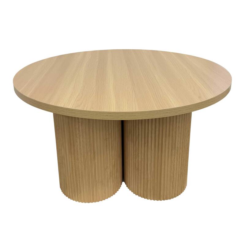 Table basse effet bois ronde Ø80 x 45 cm    (2/6)