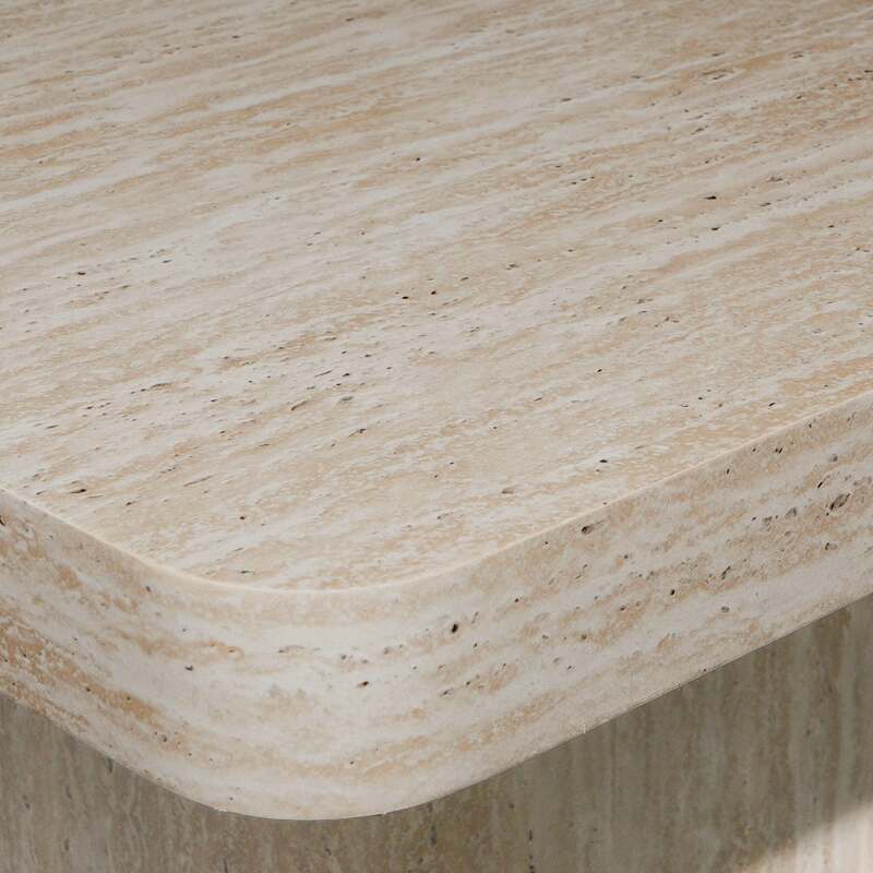 Table basse aspect naturel carrée 80 x 80 x 45 cm   