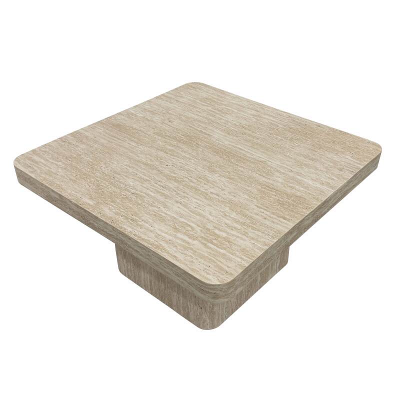 Table basse aspect naturel carrée 80 x 80 x 45 cm   