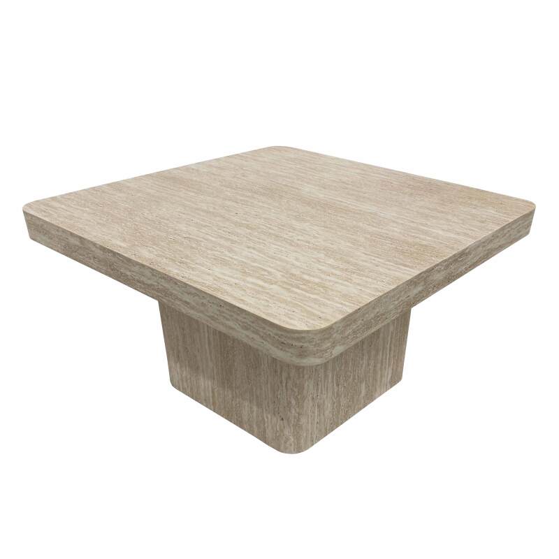 Table basse aspect naturel carrée 80 x 80 x 45 cm   