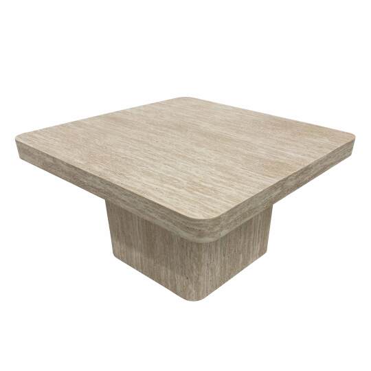 Table basse aspect naturel carrée 80 x 80 x 45 cm